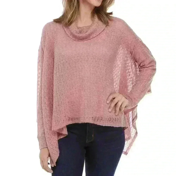 Women's Soft Cowl Neck Cape - Picture 4 of 4